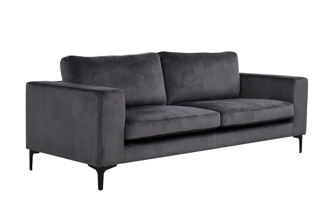 Venture Home Bolero Sofa - 3-seater - Dark Grey velvet - Black Legs