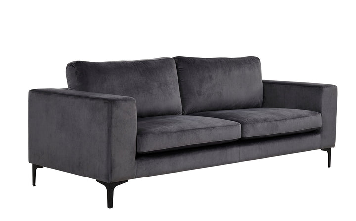 Venture Home Bolero Sofa - 3-seater - Dark Grey velvet - Black Legs