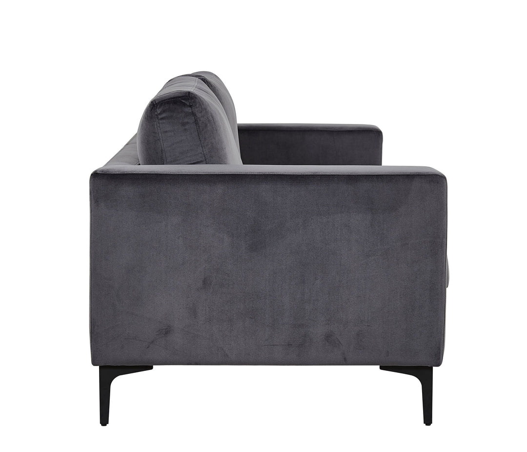 Venture Home Bolero Sofa - 3-seater - Dark Grey velvet - Black Legs