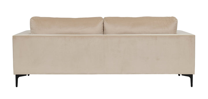 Venture Home Bolero Sofa - 3-seater - Beige Velvet - Black Legs