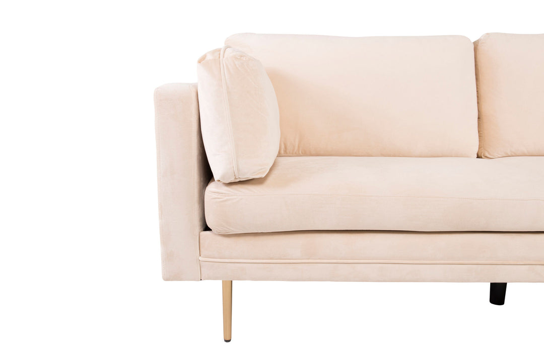 Venture Home Boom - 3 seat sofa Velvet - Creme