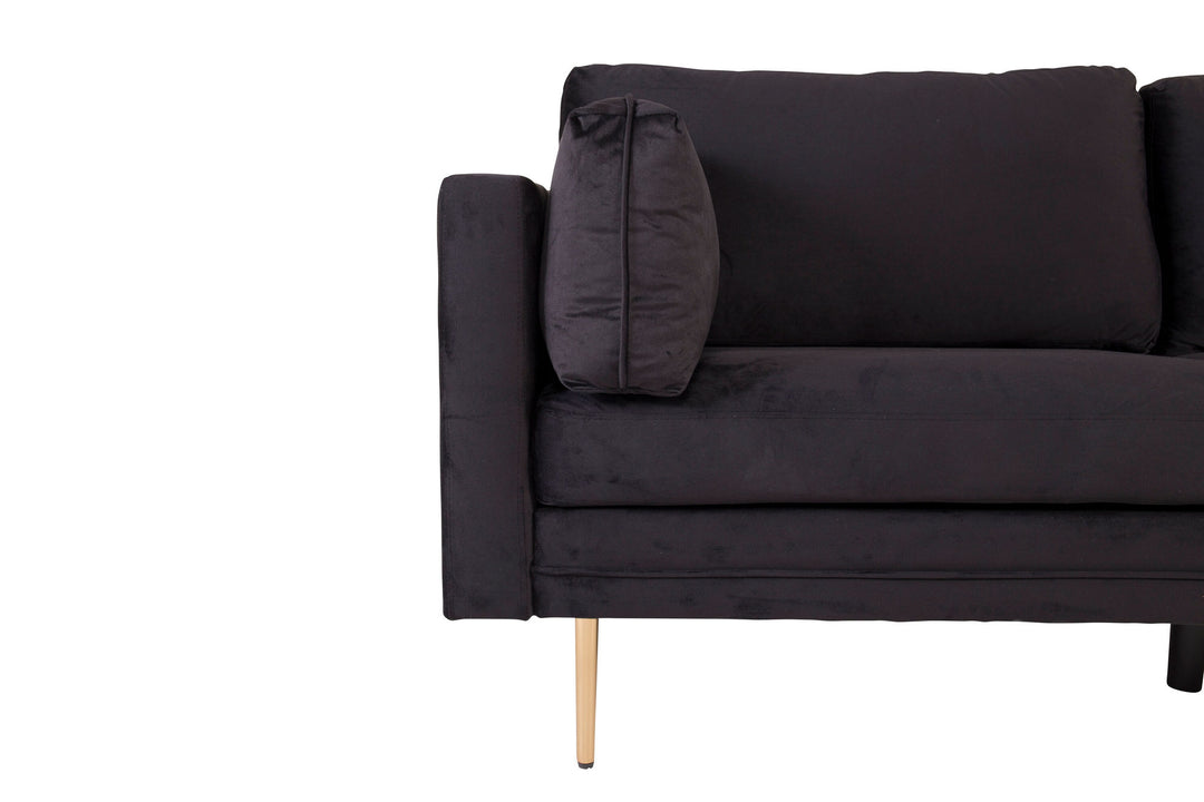 Venture Home Boom - 3 seat sofa Velvet - Black