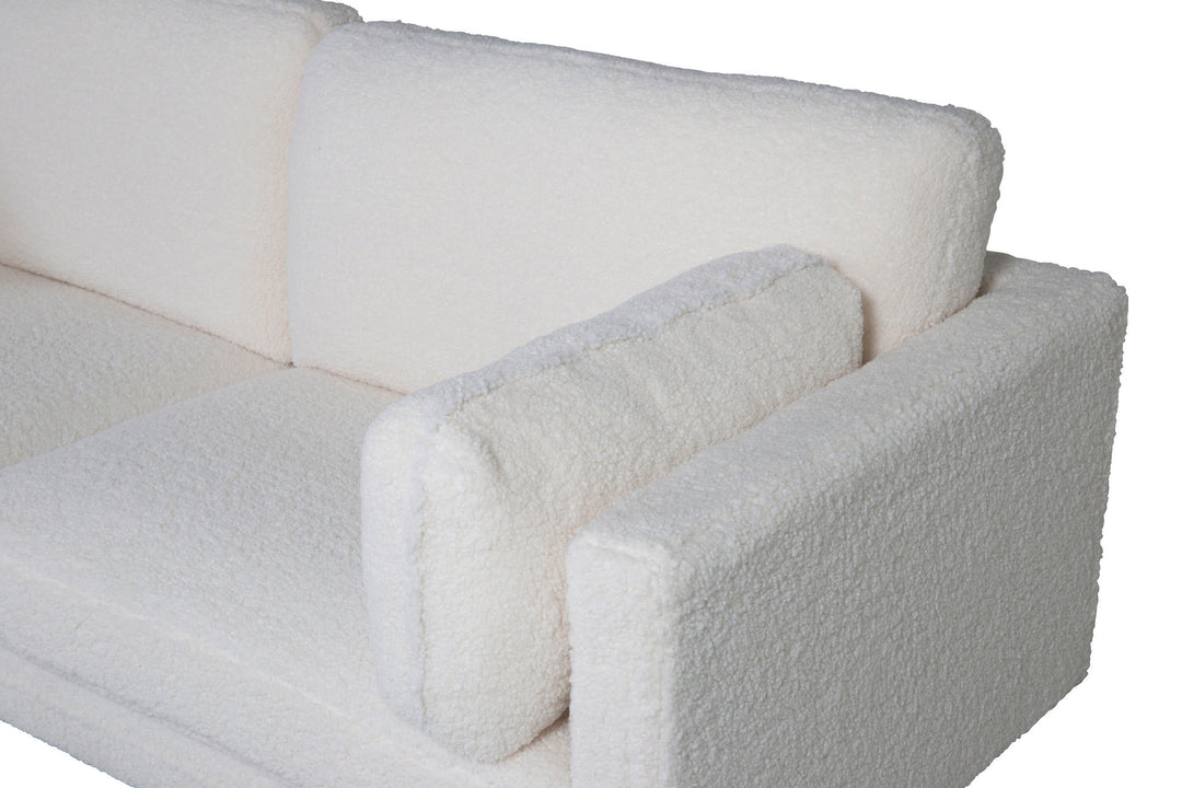 Venture Home Boom 3-seat sofa - Teddy Fabric White