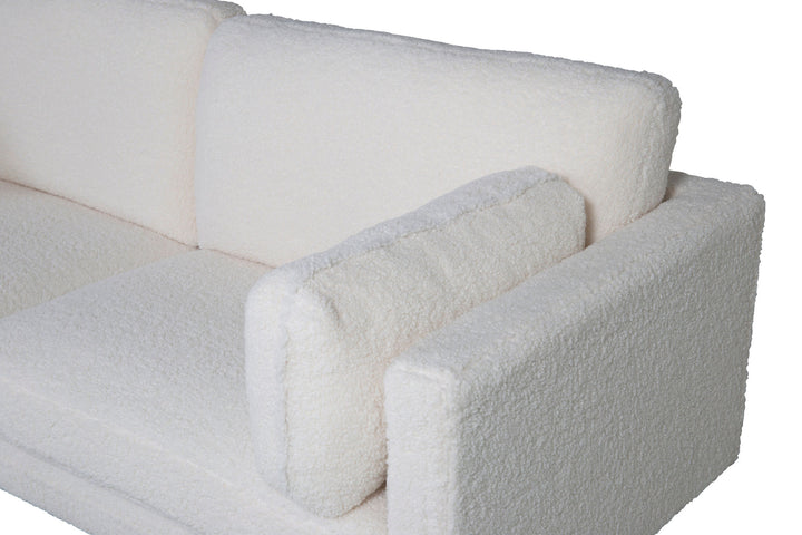 Venture Home Boom 3-seat sofa - Teddy Fabric White