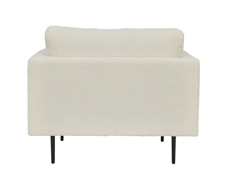 Venture Home Boom Single Chair - Teddy Fabric White