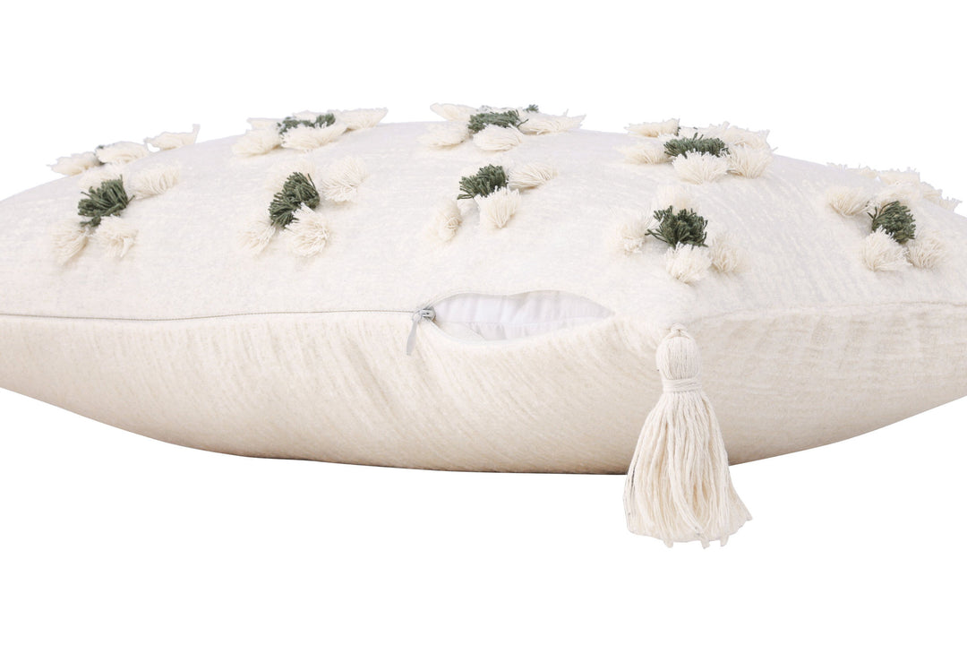 Venture Home Millie Cushion Cover Polychenille - White / 30x50
