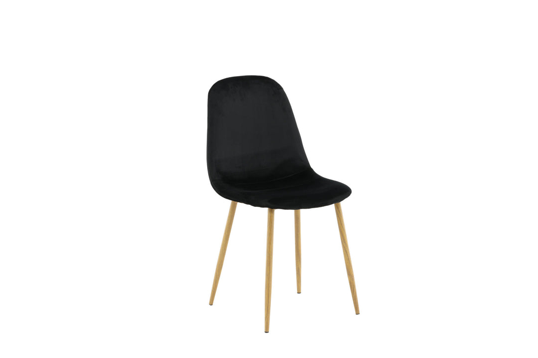 Venture Home Polar Dining Chair - Oak-look legs / Black Velvet
