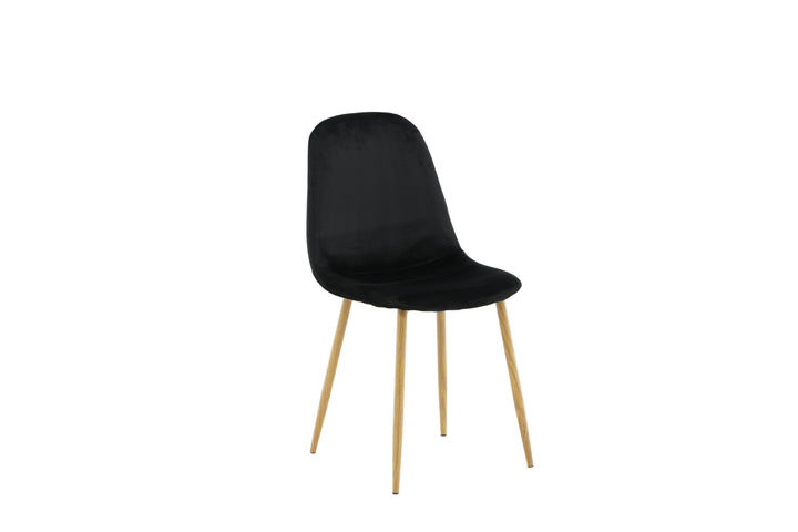 Venture Home Polar Dining Chair - Oak-look legs / Black Velvet
