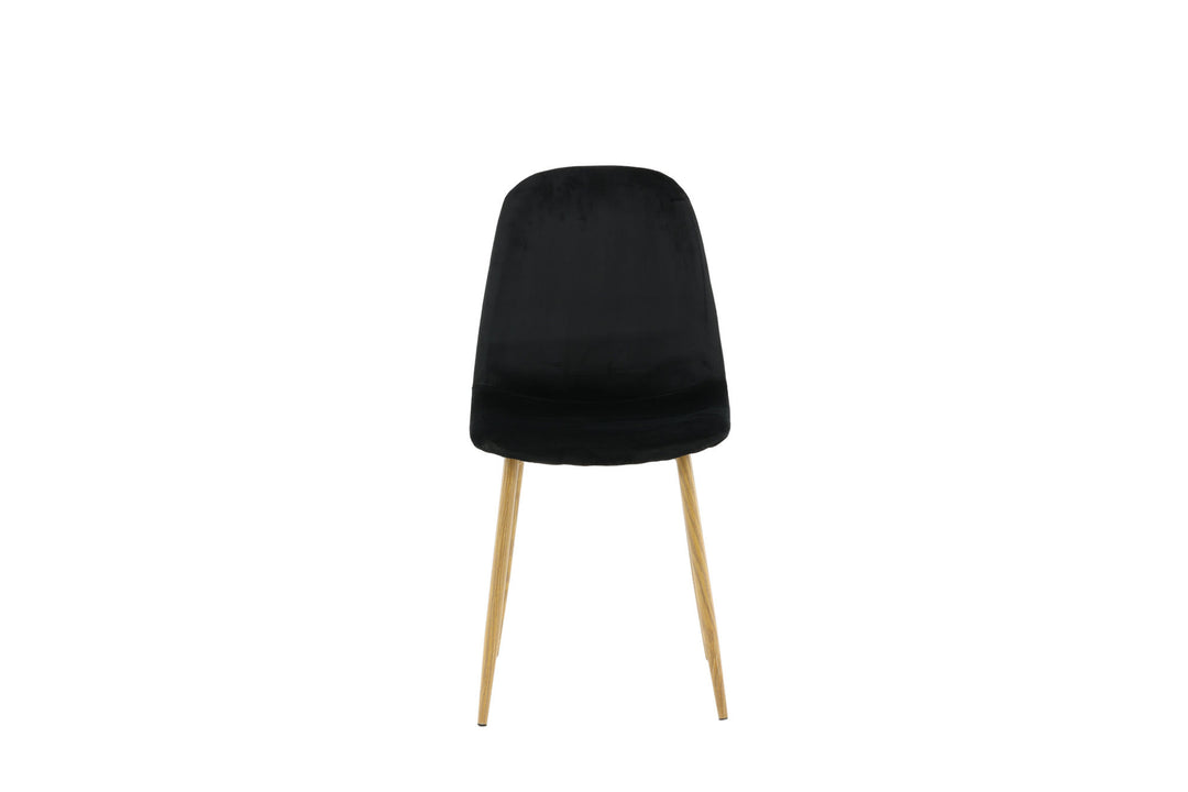 Venture Home Polar Dining Chair - Oak-look legs / Black Velvet