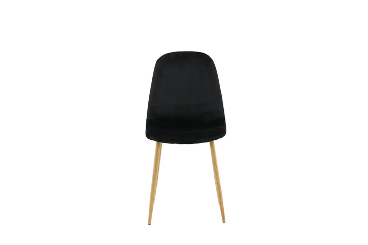 Venture Home Polar Dining Chair - Oak-look legs / Black Velvet