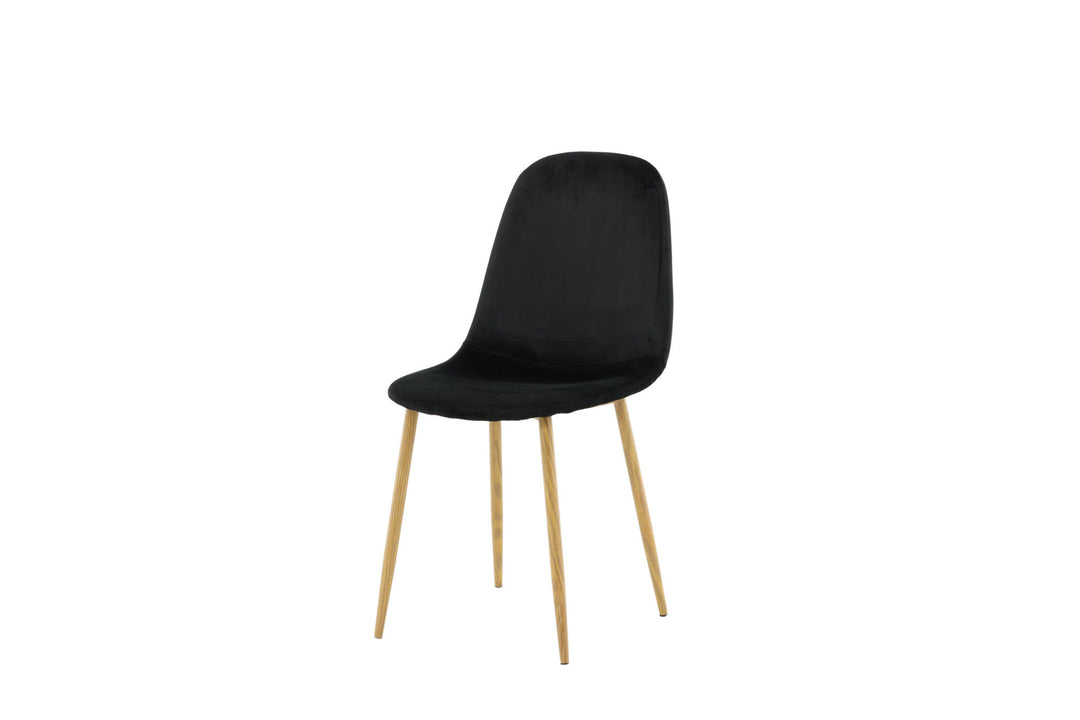 Venture Home Polar Dining Chair - Oak-look legs / Black Velvet