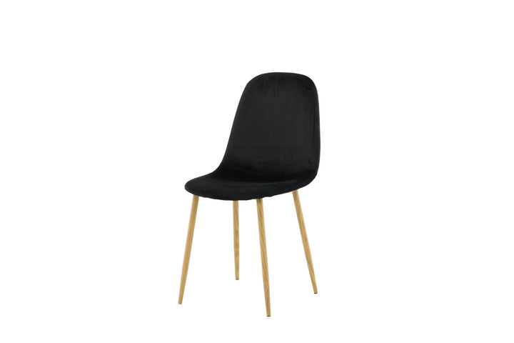 Venture Home Polar Dining Chair - Oak-look legs / Black Velvet