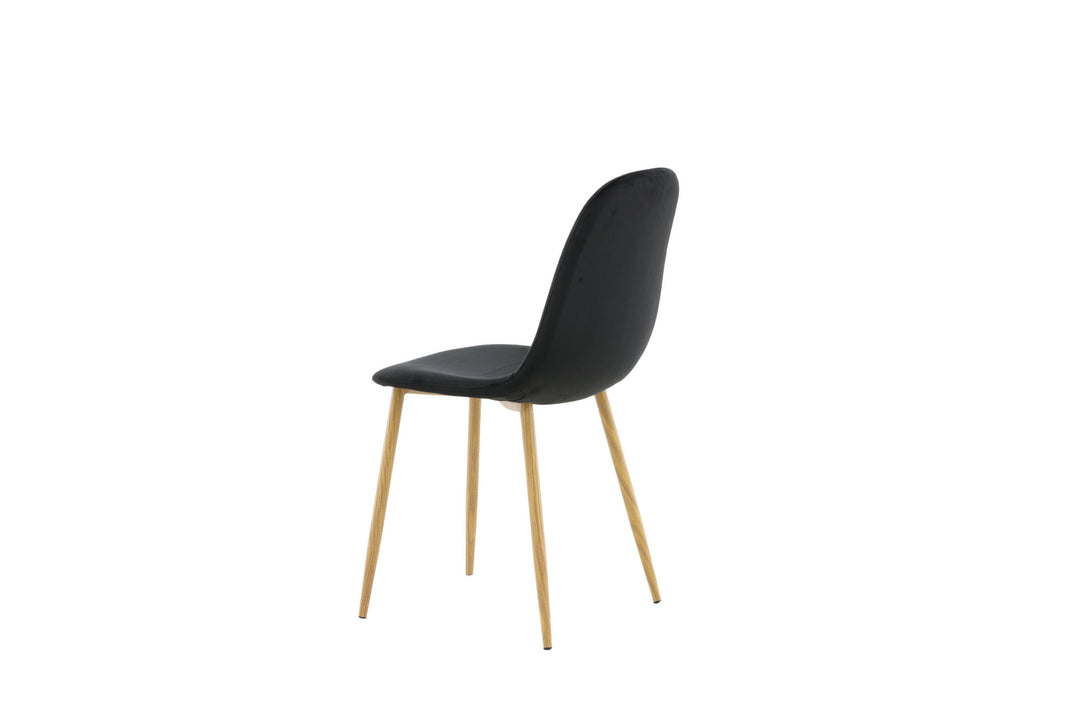Venture Home Polar Dining Chair - Oak-look legs / Black Velvet