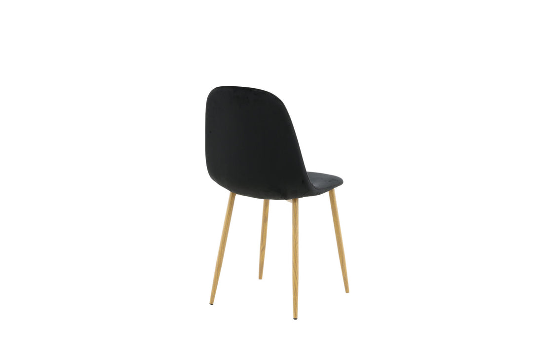 Venture Home Polar Dining Chair - Oak-look legs / Black Velvet