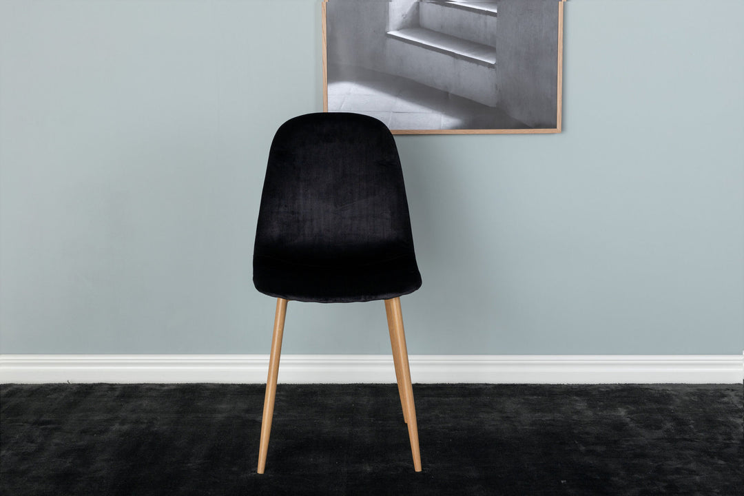 Venture Home Polar Dining Chair - Oak-look legs / Black Velvet