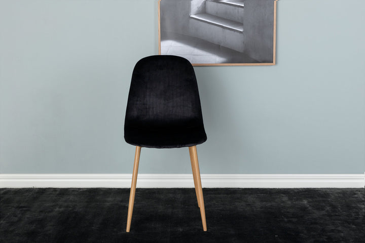 Venture Home Polar Dining Chair - Oak-look legs / Black Velvet