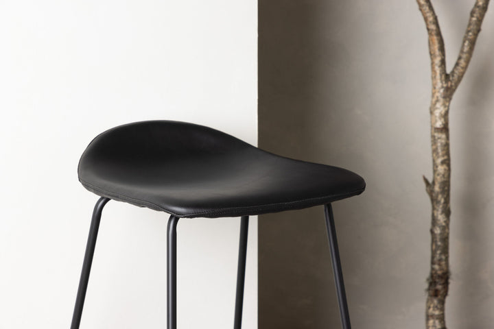 Vind Grebbestad Bar Chair 2-pack - Black / Black PU