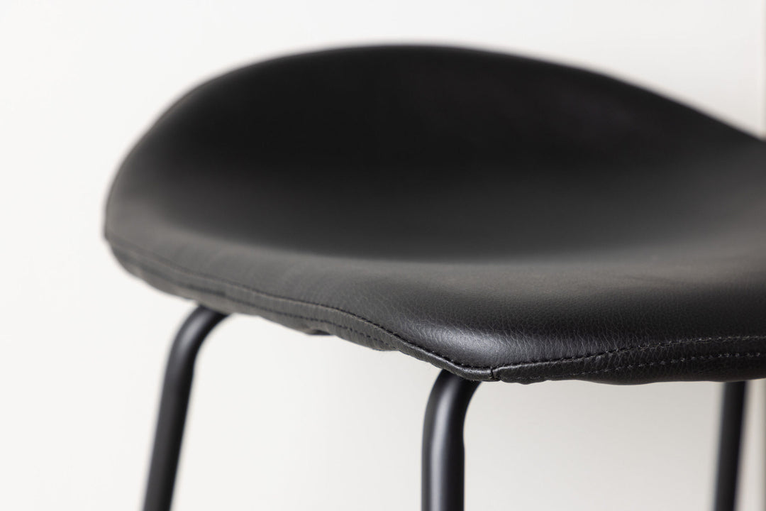 Vind Grebbestad Bar Chair 2-pack - Black / Black PU