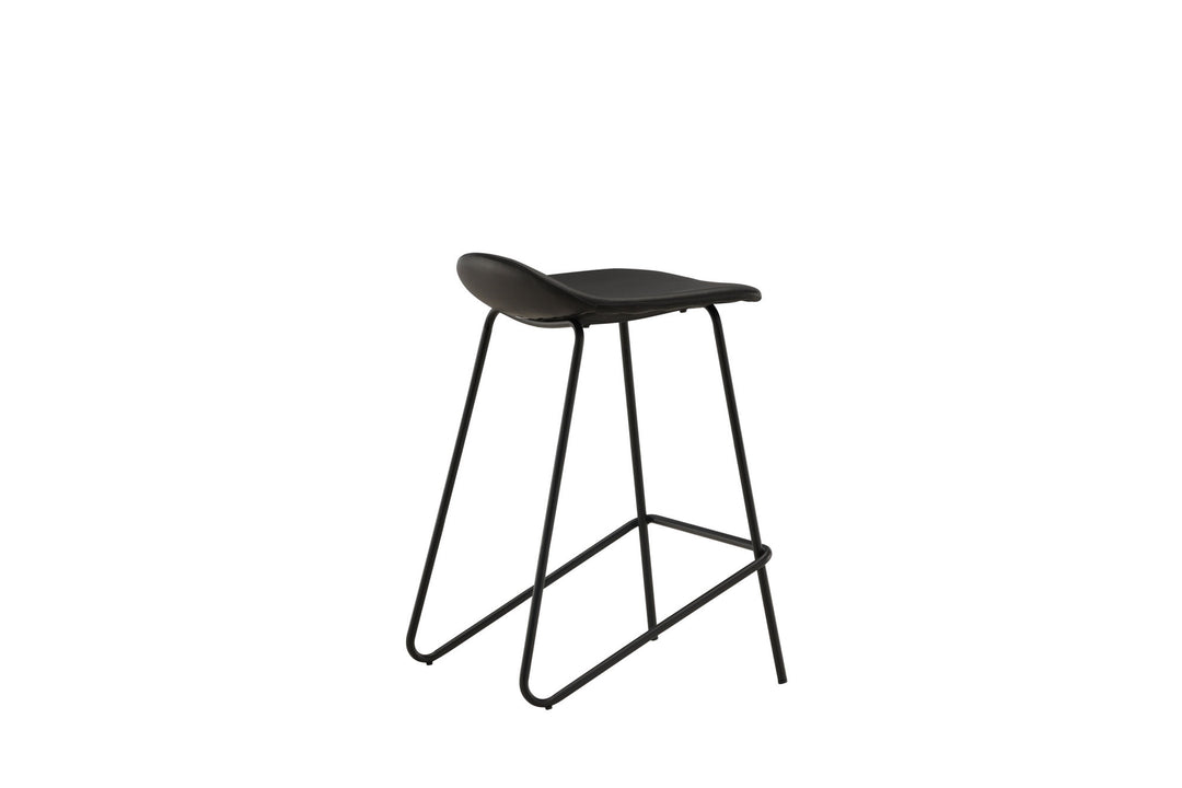 Vind Grebbestad Bar Chair 2-pack - Black / Black PU