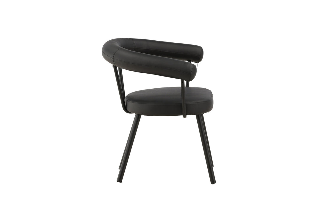 Vind Västerås x Josefin Lustig - Dining Chair 2-pack - Matte Black  / Black PU