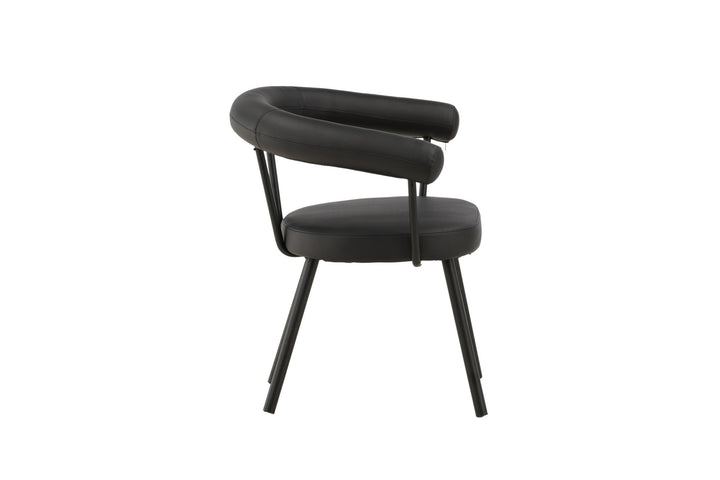Vind Västerås x Josefin Lustig - Dining Chair 2-pack - Matte Black  / Black PU