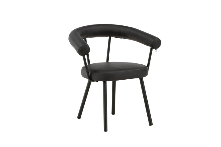Vind Västerås x Josefin Lustig - Dining Chair 2-pack - Matte Black  / Black PU