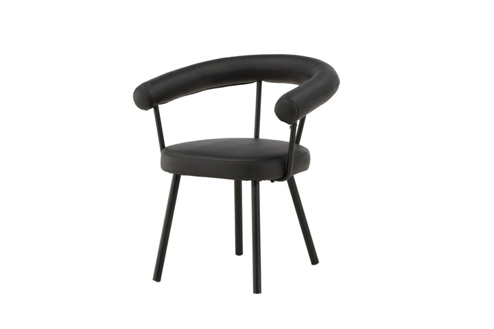 Vind Västerås x Josefin Lustig - Dining Chair 2-pack - Matte Black  / Black PU