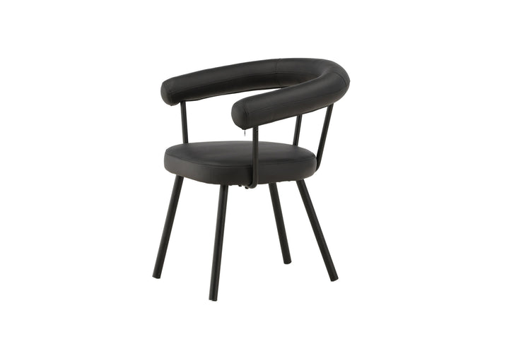 Vind Västerås x Josefin Lustig - Dining Chair 2-pack - Matte Black  / Black PU