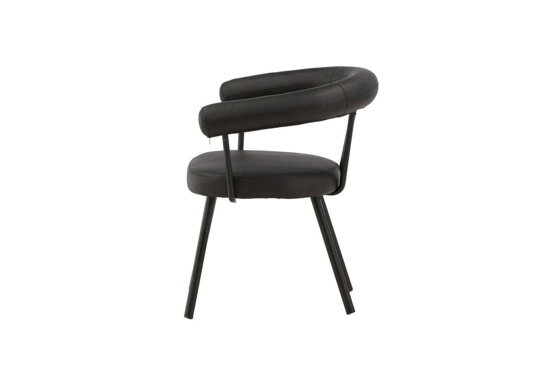Vind Västerås x Josefin Lustig - Dining Chair 2-pack - Matte Black  / Black PU