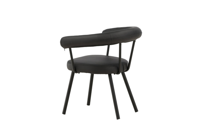Vind Västerås x Josefin Lustig - Dining Chair 2-pack - Matte Black  / Black PU