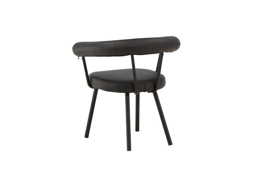 Vind Västerås x Josefin Lustig - Dining Chair 2-pack - Matte Black  / Black PU