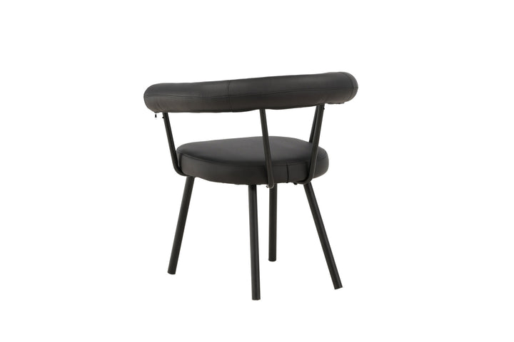Vind Västerås x Josefin Lustig - Dining Chair 2-pack - Matte Black  / Black PU