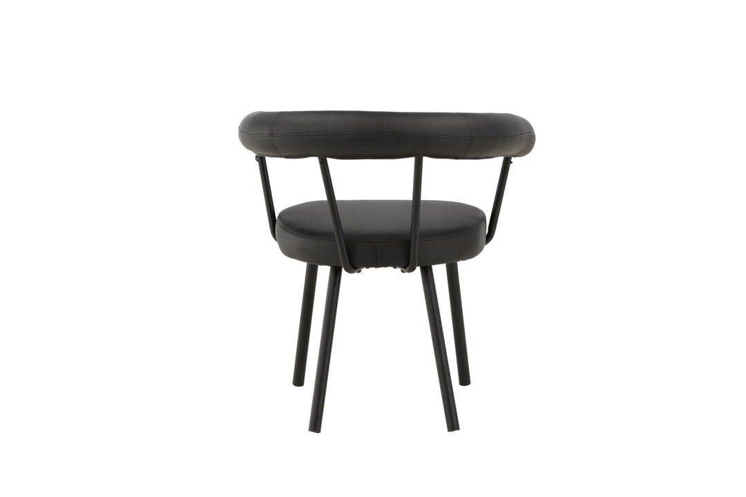 Vind Västerås x Josefin Lustig - Dining Chair 2-pack - Matte Black  / Black PU