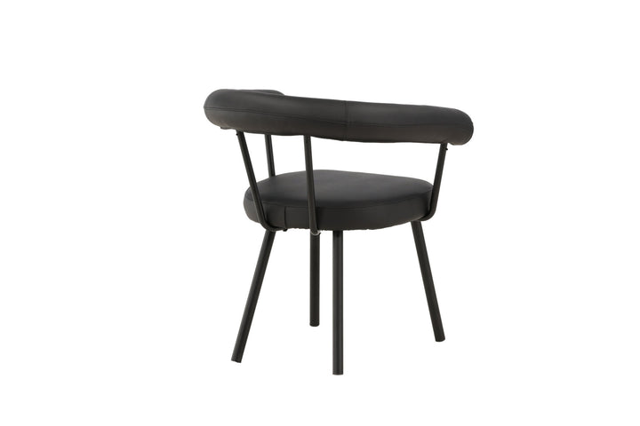 Vind Västerås x Josefin Lustig - Dining Chair 2-pack - Matte Black  / Black PU