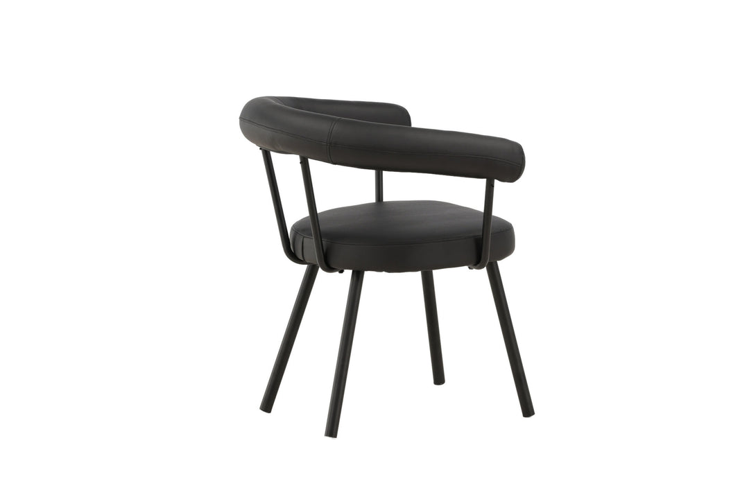 Vind Västerås x Josefin Lustig - Dining Chair 2-pack - Matte Black  / Black PU