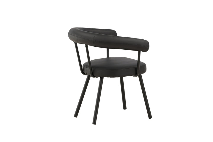 Vind Västerås x Josefin Lustig - Dining Chair 2-pack - Matte Black  / Black PU