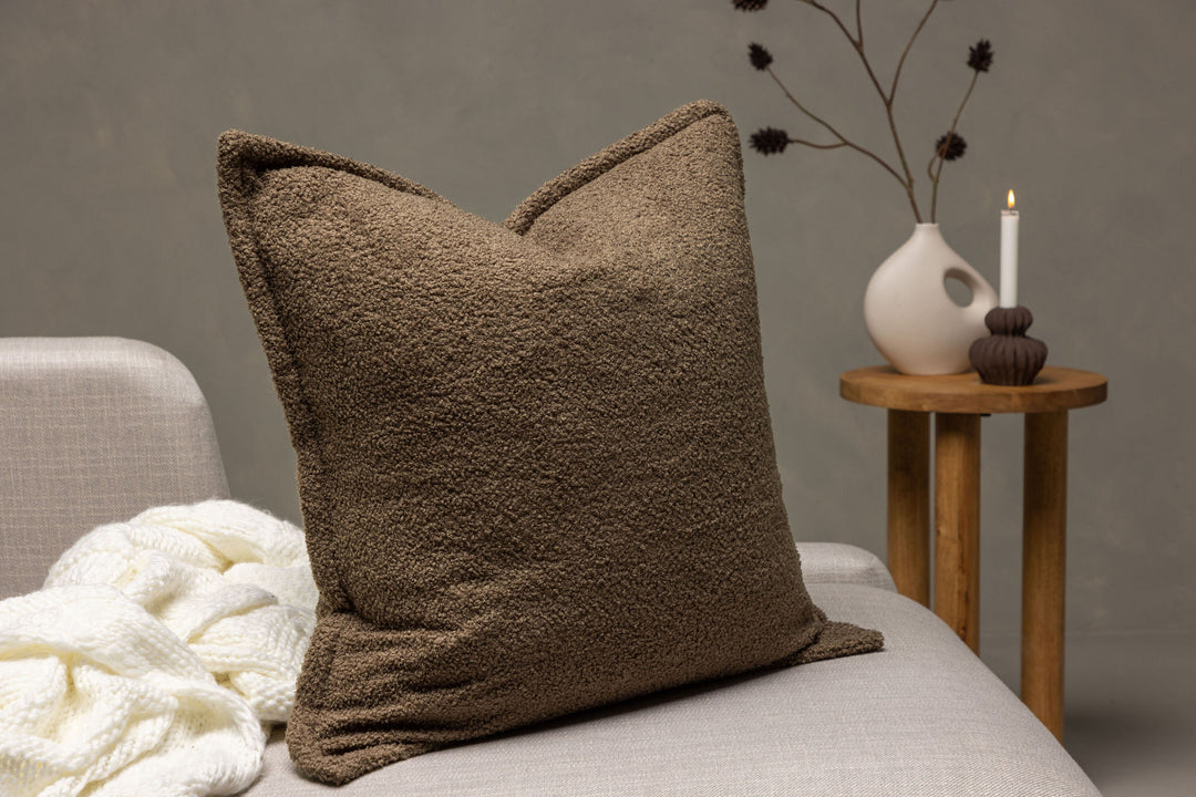 Venture Home Tuva Cushion Cover Teddy fur - Brown 60x60