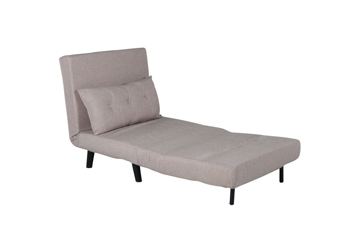 Venture Home Vicky Folding Bed Single - Black / Brown Fabric