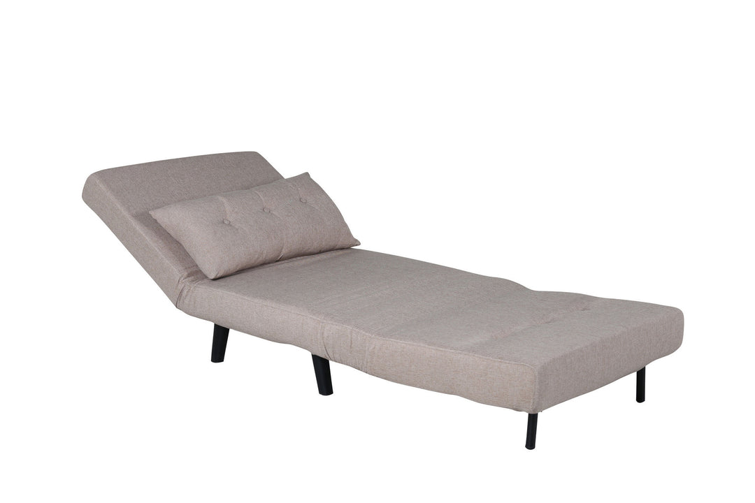 Venture Home Vicky Folding Bed Single - Black / Brown Fabric