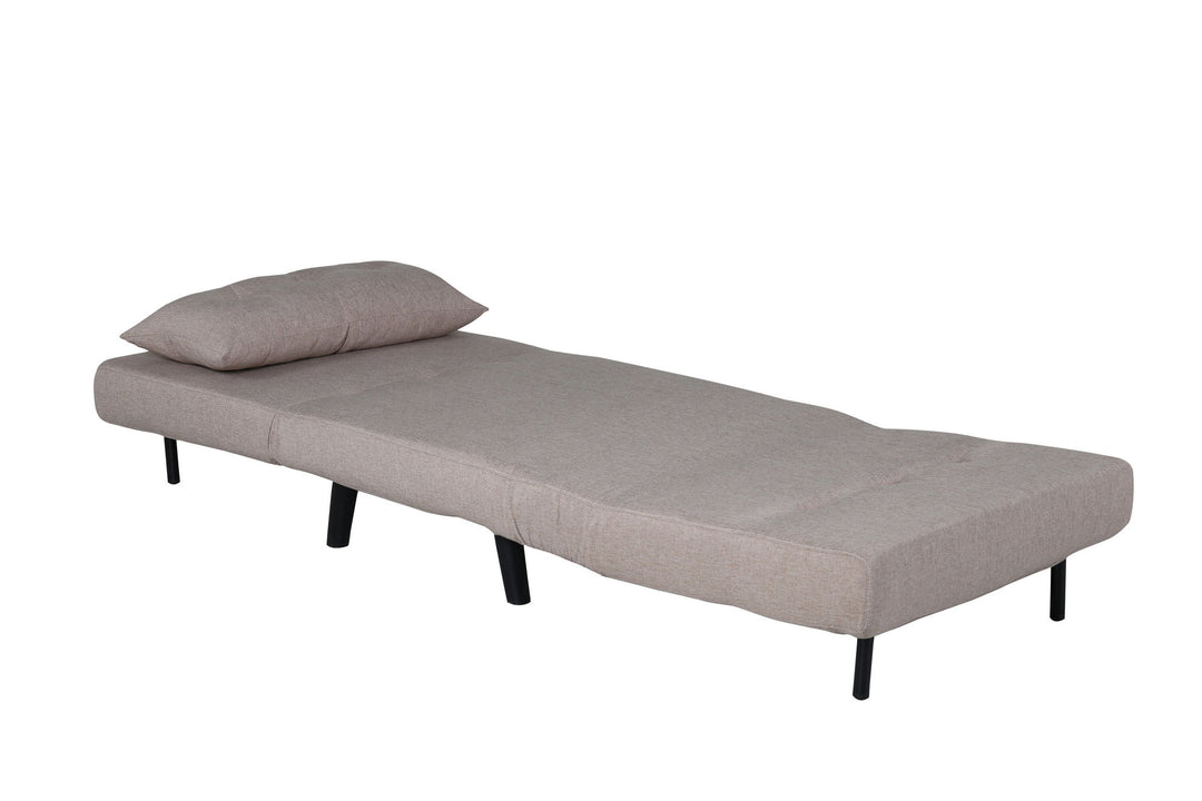 Venture Home Vicky Folding Bed Single - Black / Brown Fabric