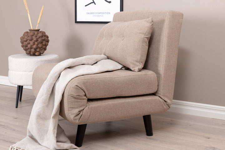 Venture Home Vicky Folding Bed Single - Black / Brown Fabric