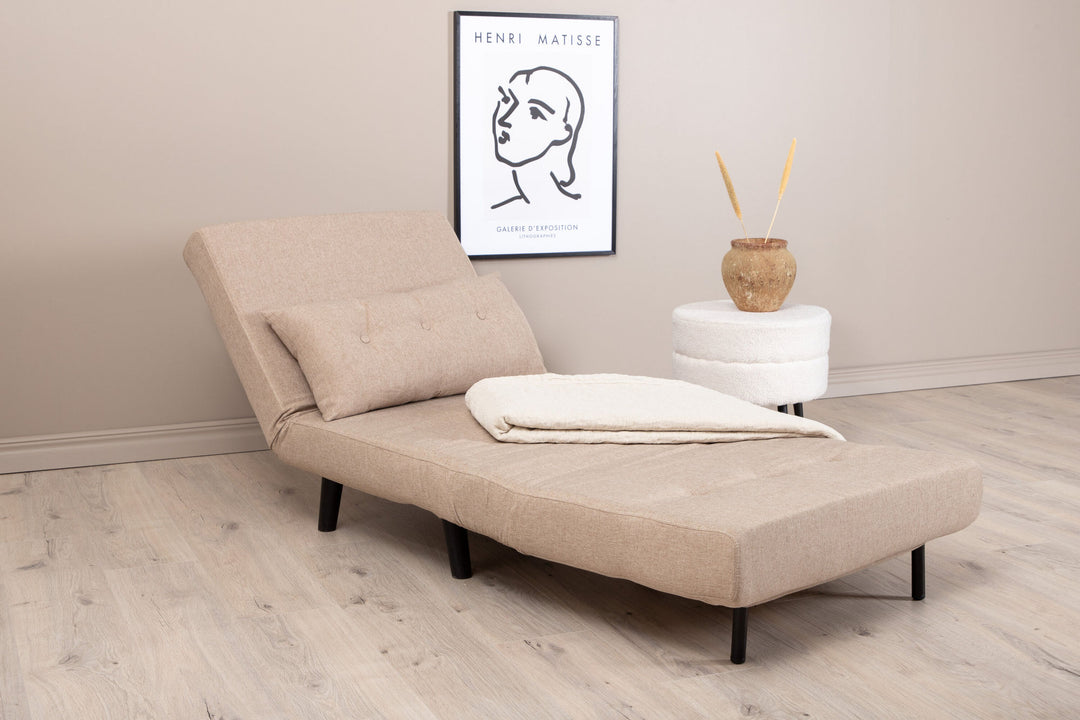 Venture Home Vicky Folding Bed Single - Black / Brown Fabric