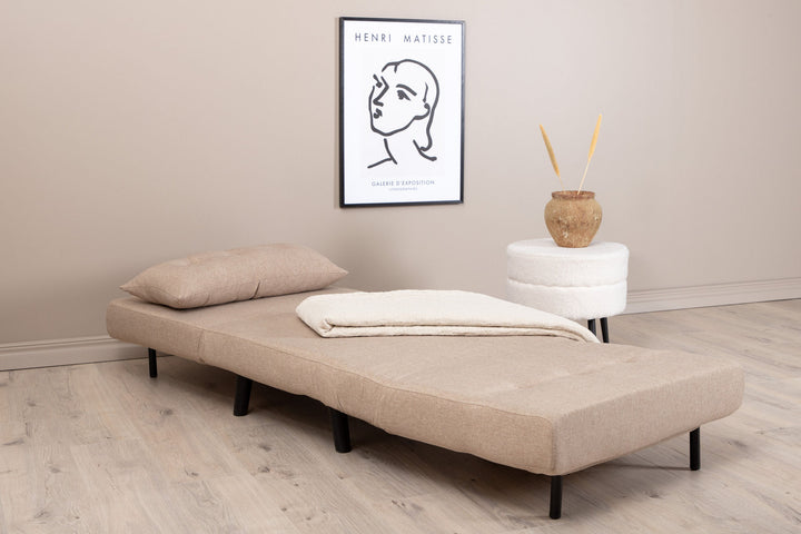 Venture Home Vicky Folding Bed Single - Black / Brown Fabric