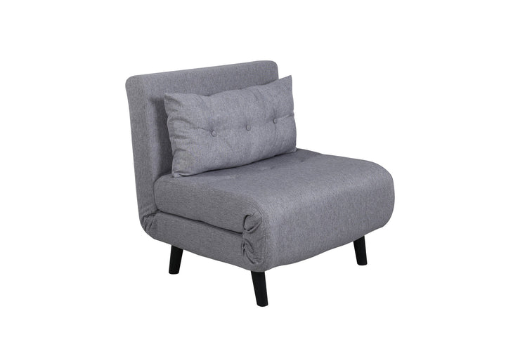 Venture Home Vicky Folding Bed Single - Black / Steel Grey Fabric