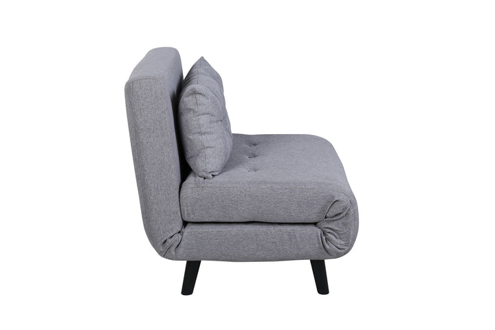Venture Home Vicky Folding Bed Single - Black / Steel Grey Fabric