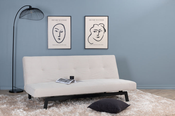 Venture Home Bodil Sofabed - Black / Beige Corduroy