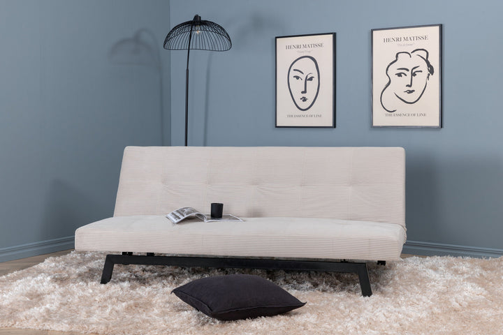 Venture Home Bodil Sofabed - Black / Beige Corduroy