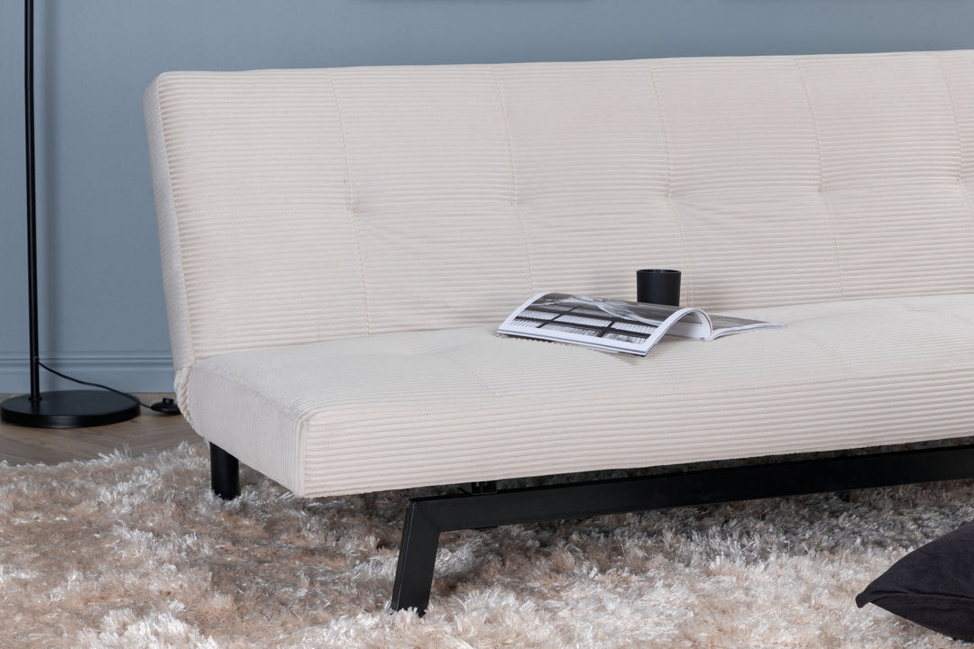 Venture Home Bodil Sofabed - Black / Beige Corduroy