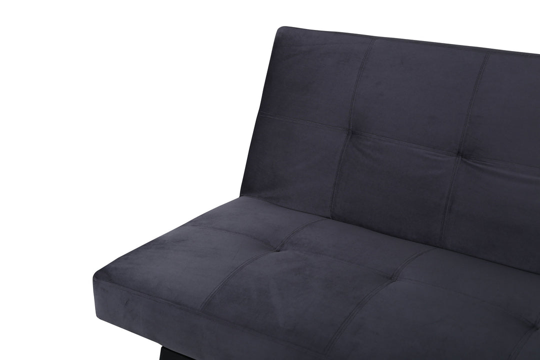 Venture Home Bodil Sofabed - Black / Dark Grey Velvet