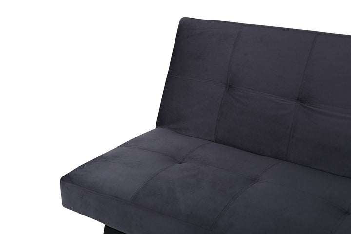 Venture Home Bodil Sofabed - Black / Dark Grey Velvet